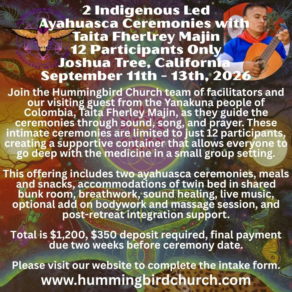INDIGENOUS LED - Taita Fherely Majin - Solo 12 partecipanti - Joshua Tree, California - 11 - 13 settembre 2026