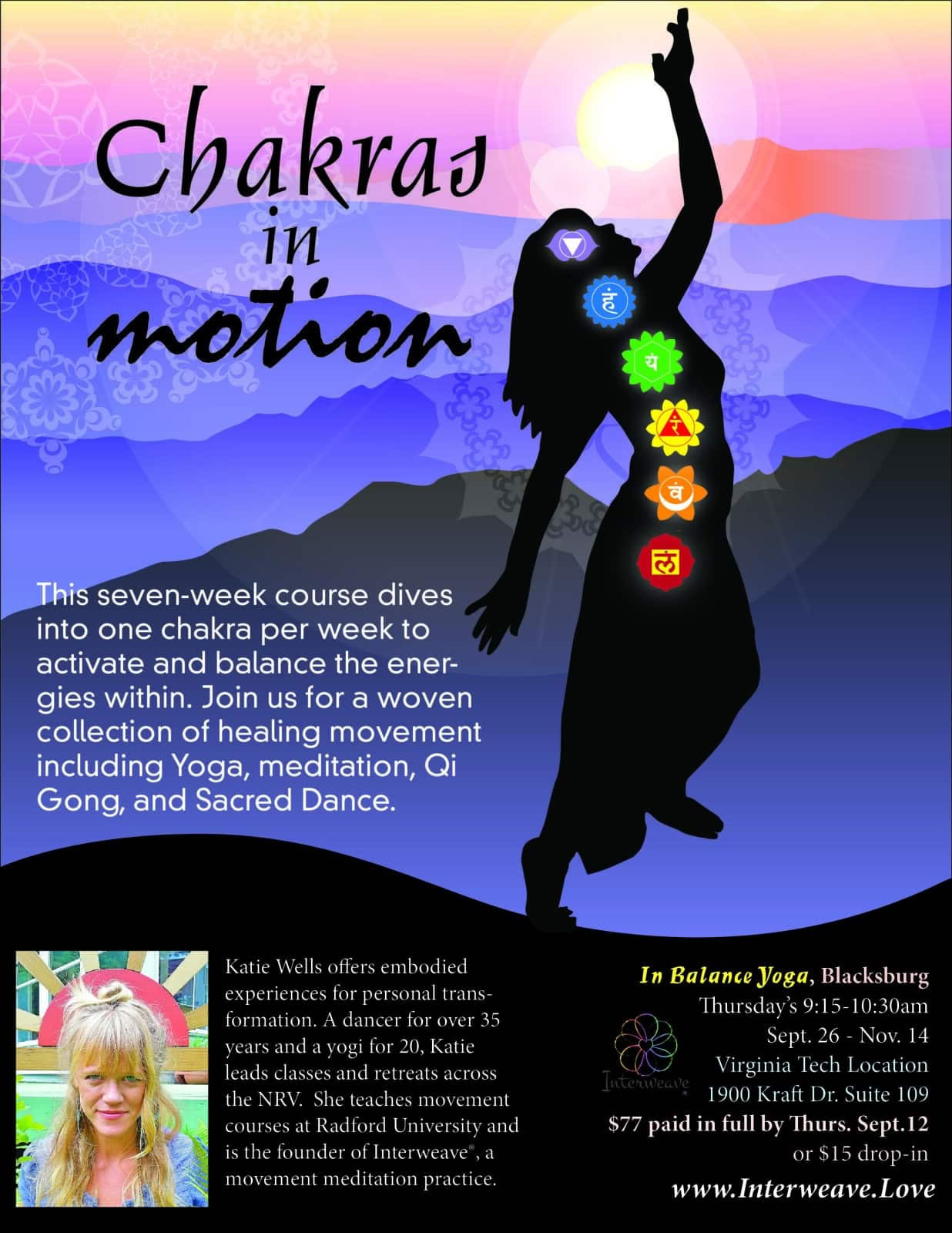 Chakra in movimento presso In Balance Studio, Blacksburg