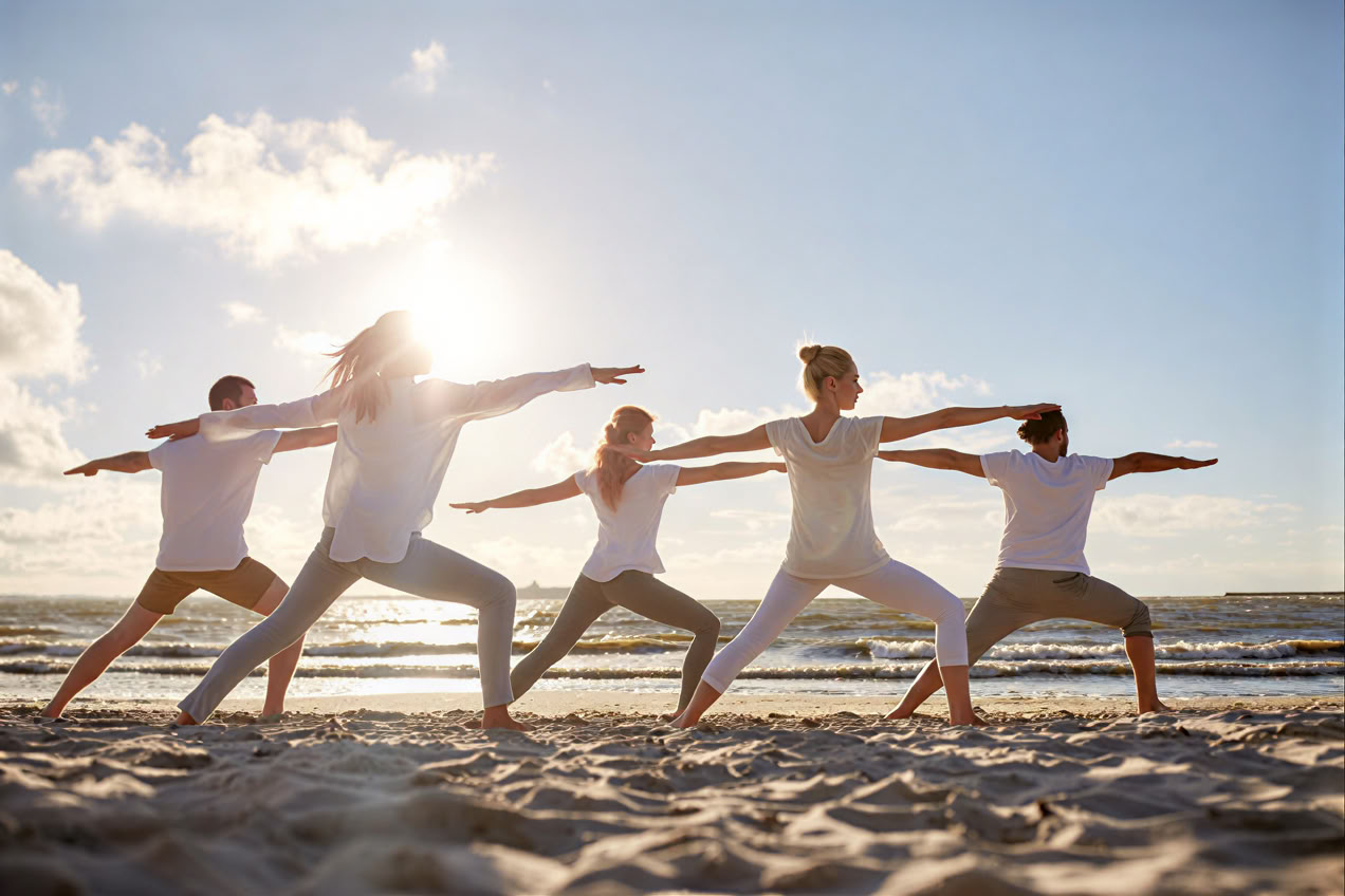 Yoga in spiaggia