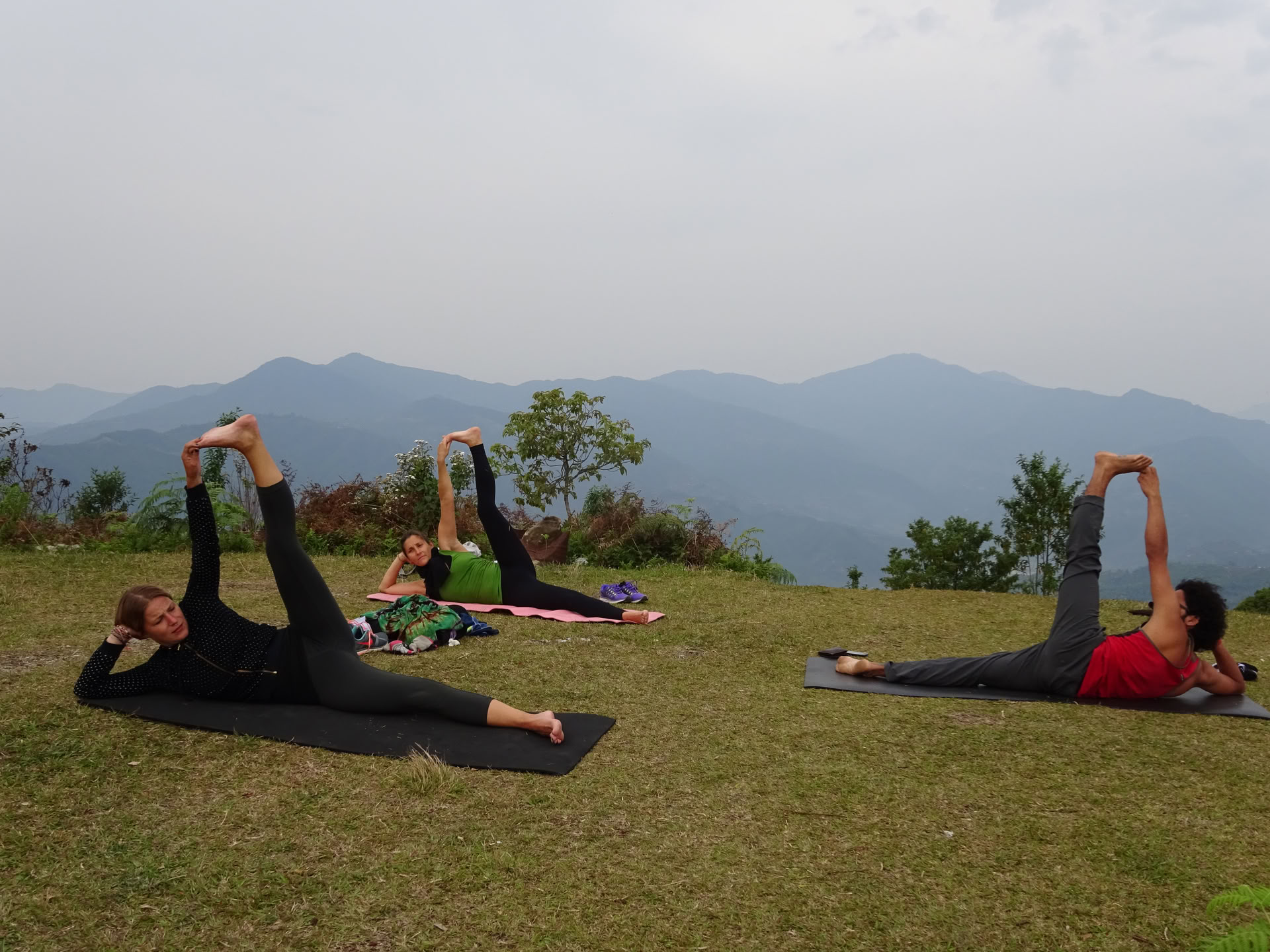 Trekking yoga nella valle di Langtang in Nepal