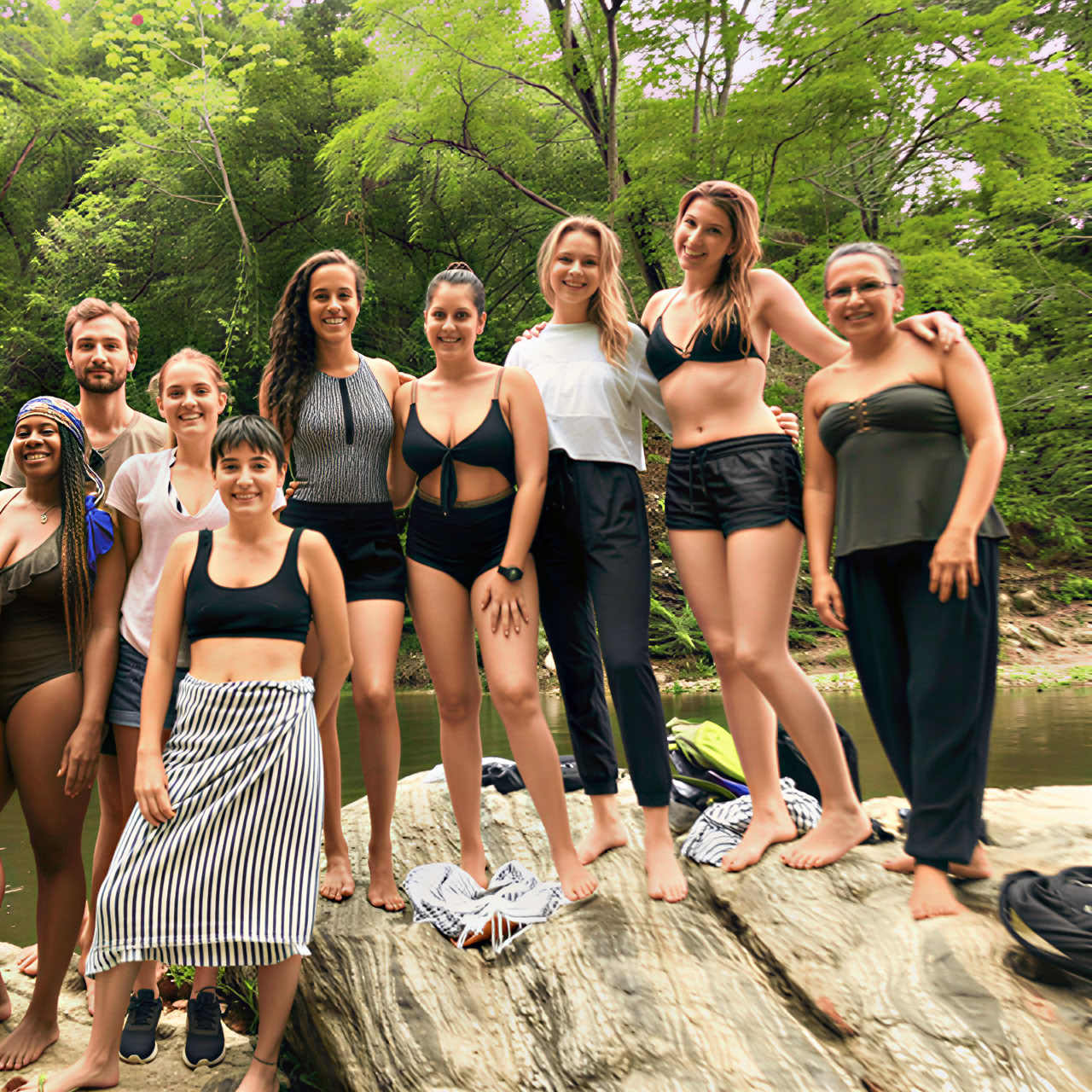 Ritiro di yoga invernale felice nella Repubblica Dominicana