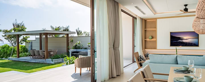 Villa con giardino a tre camere da letto – piscina privata