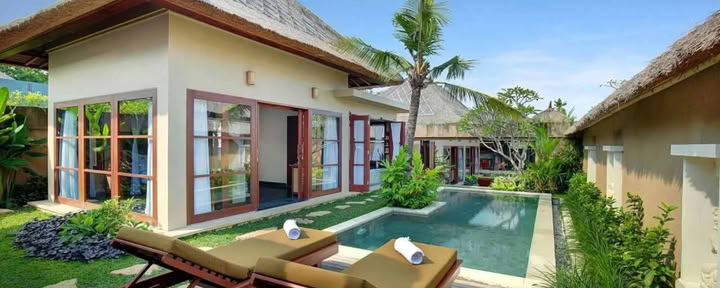 Villa con piscina a tre camere da letto