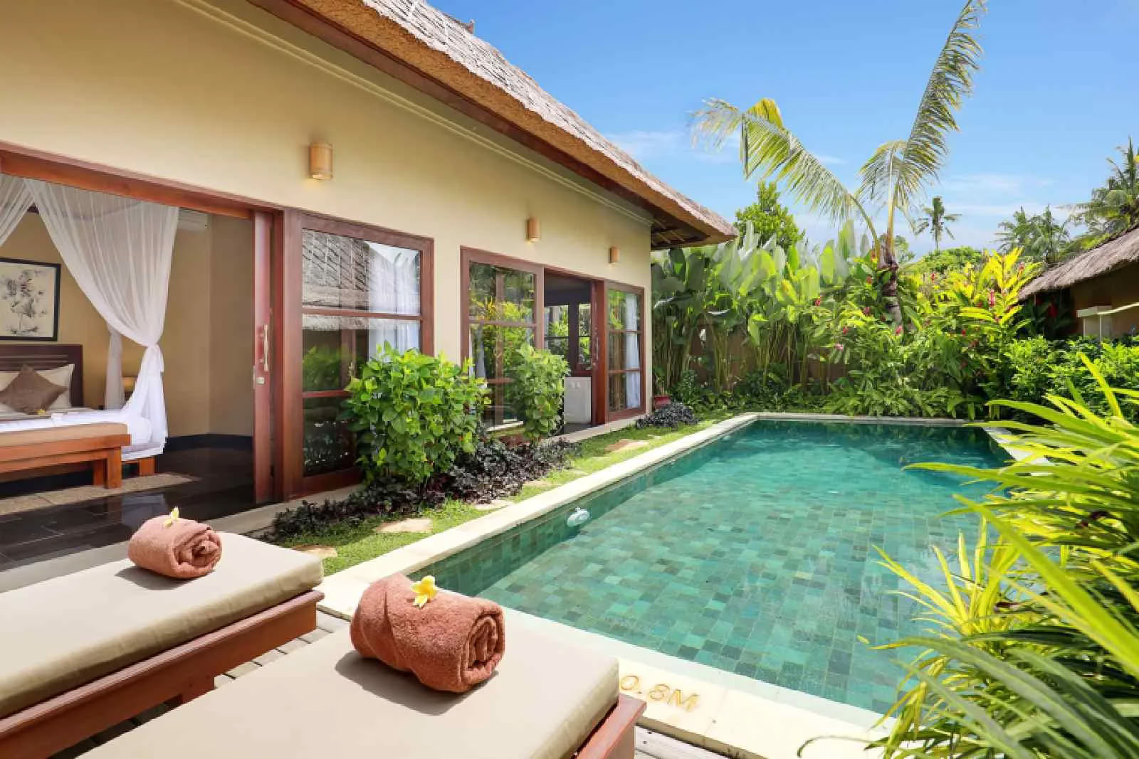 Villa con piscina a due camere da letto