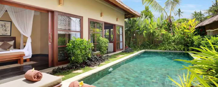 Villa con piscina a due camere da letto