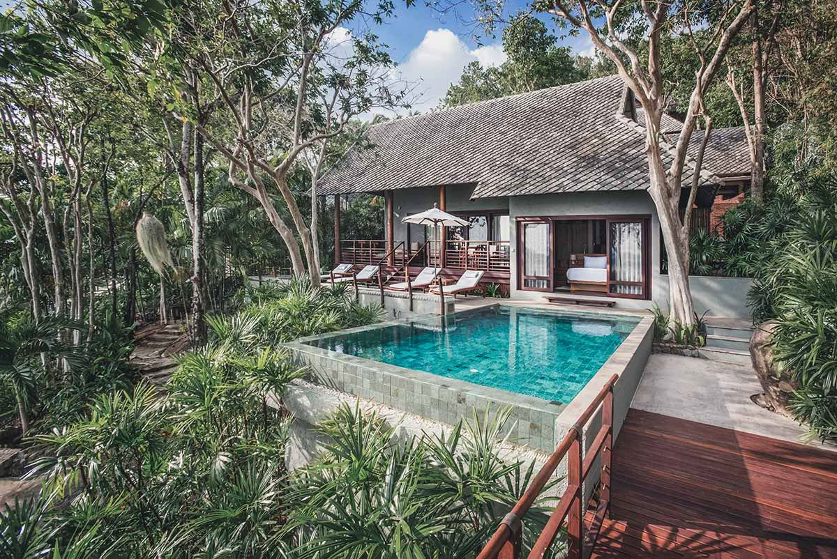 Villa con piscina fronte mare (1 o 2 camere da letto)