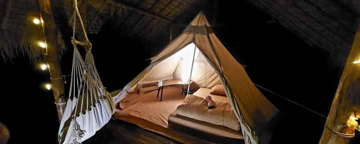 Tenda nella natura