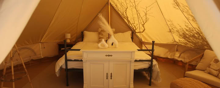 Glamping singolo con bagno in comune