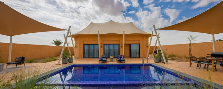 Tenda privata deluxe con una camera da letto